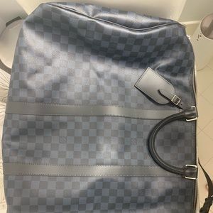 55 cobalt Louis Vuitton Keepall with original box